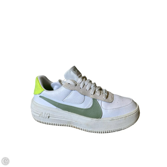 Shoes Sneakers By Nike In Green & White, Size: 9