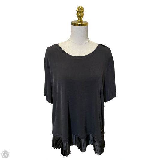 Top Short Sleeve Designer By Karl Lagerfeld In Black, Size: Xl