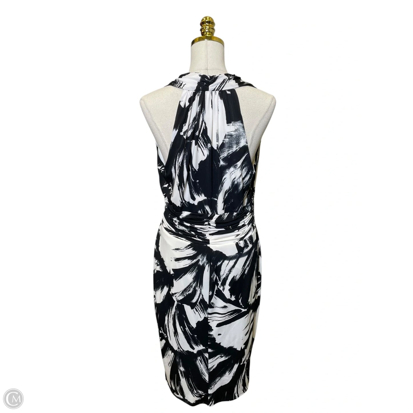 Dress Casual Midi By Black Label In Black & White, Size: L