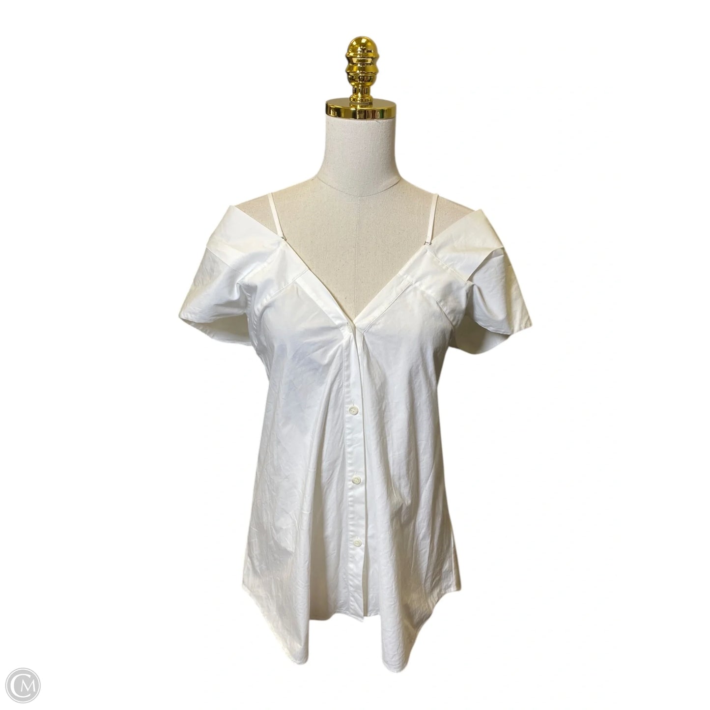 Top Short Sleeve By Theory In White, Size: M