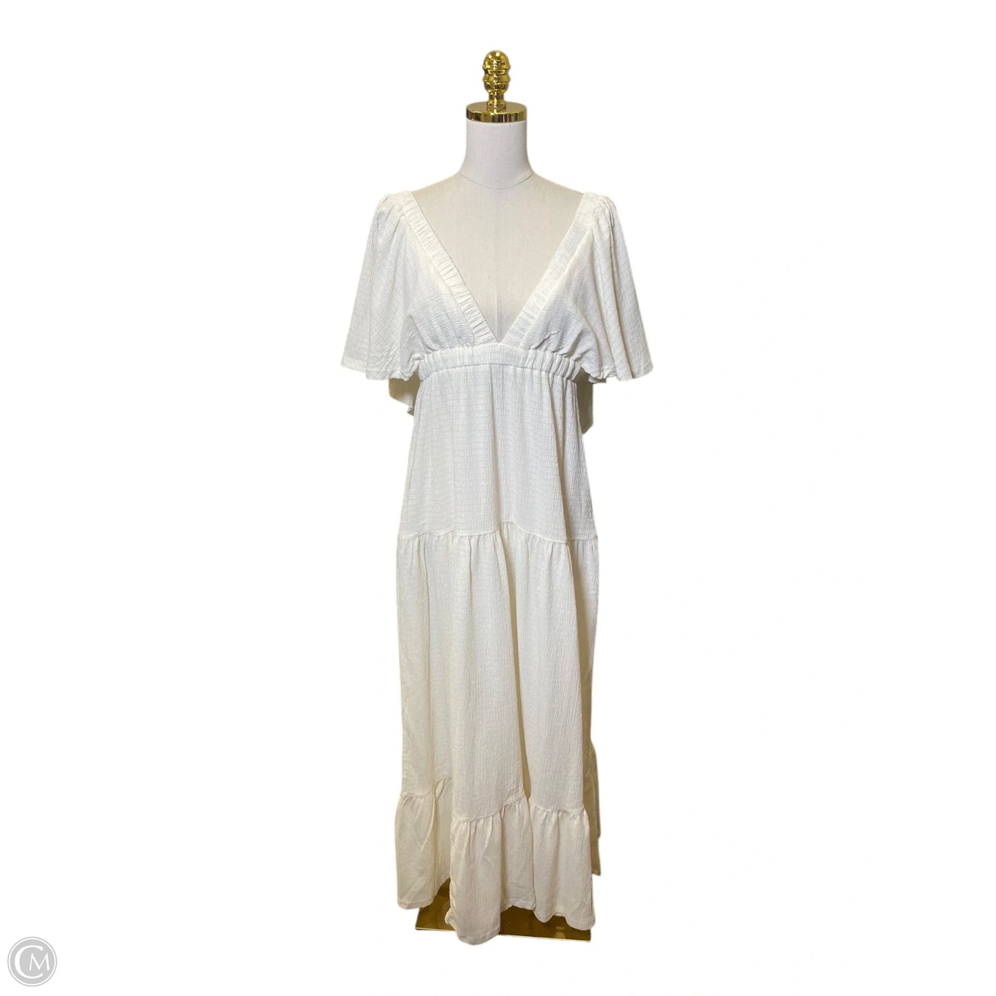 Dress Casual Maxi By Clothes Mentor In Cream, Size: L