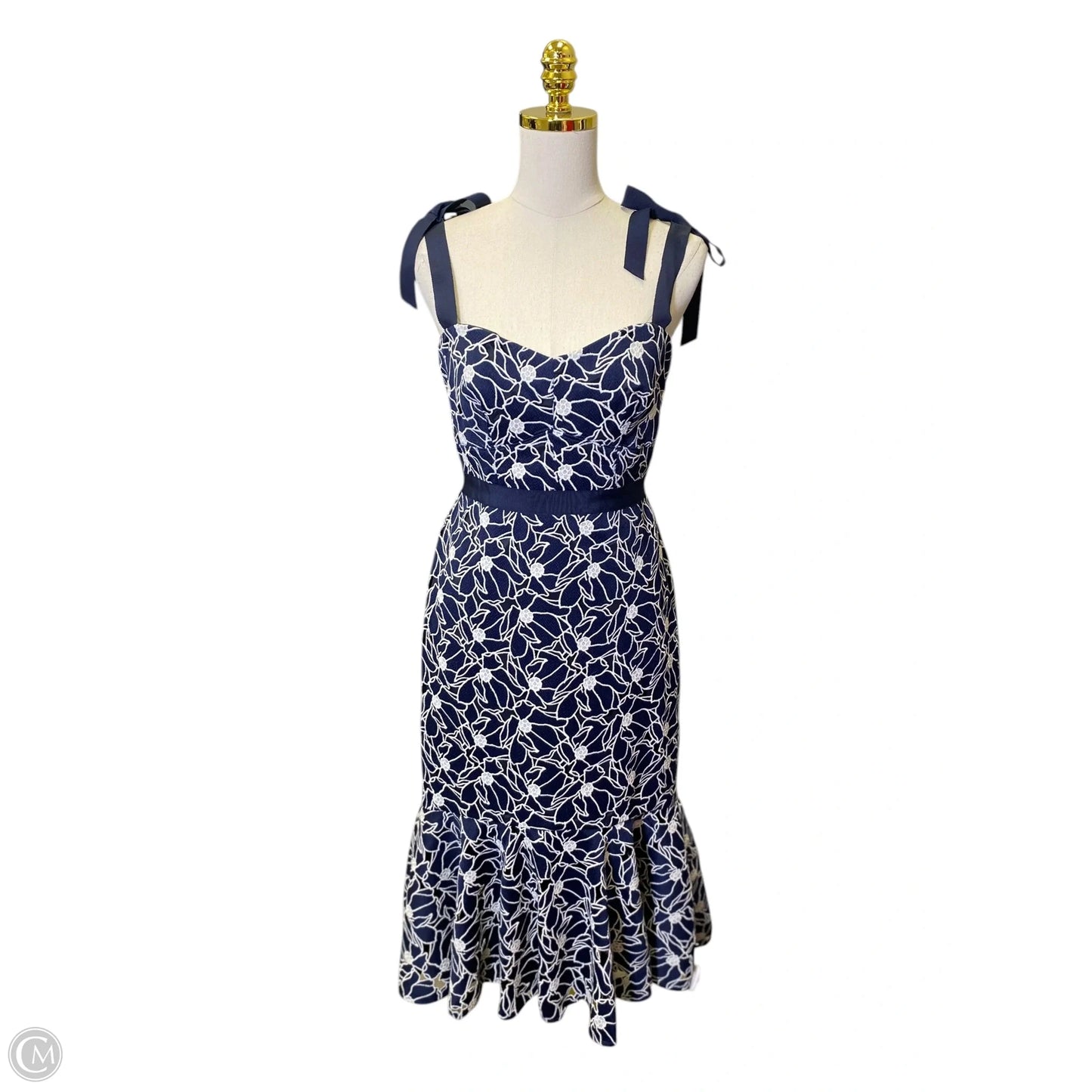 Dress Casual Maxi By J. Crew In Blue & White, Size: 2