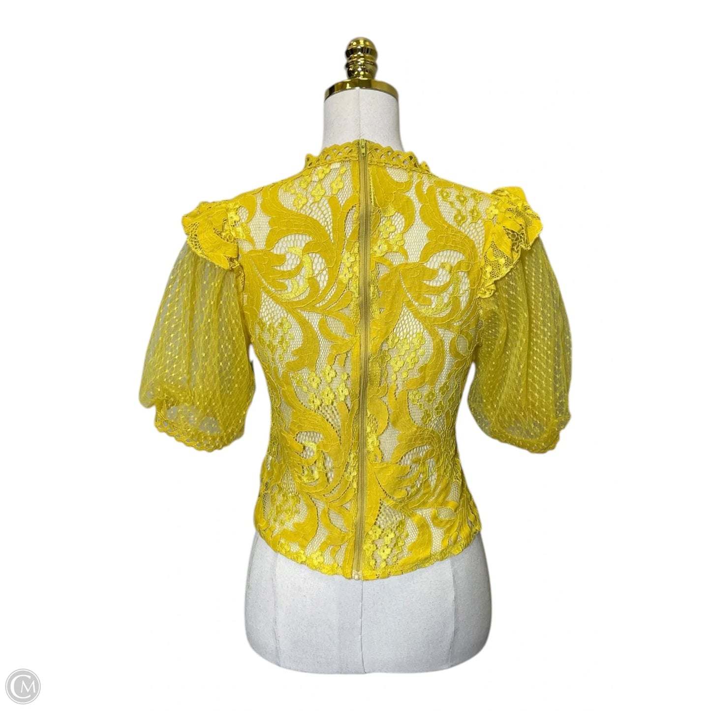 Top 3/4 Sleeve By Peach In Yellow, Size: M