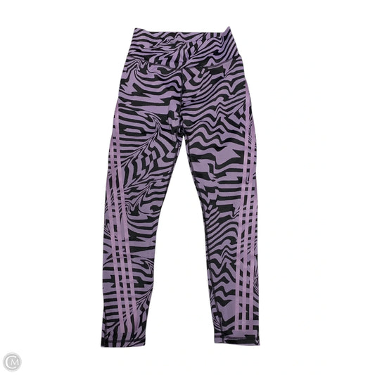 Athletic Leggings By Adidas In Black & Purple, Size: L