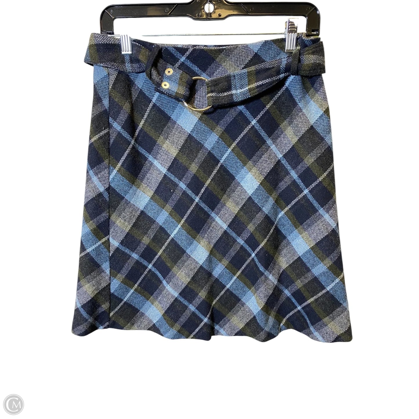 Skirt Midi By Exact Change In Plaid Pattern, Size: M