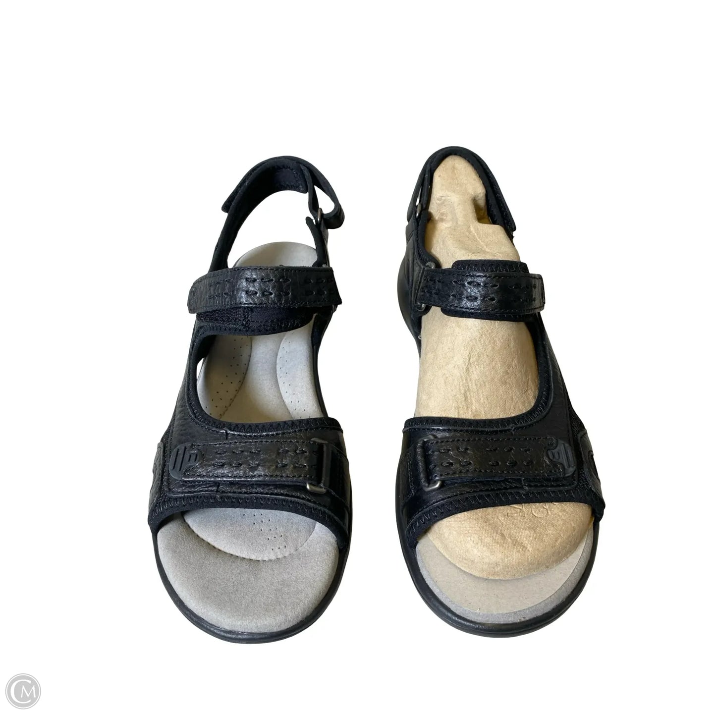 Sandals Flats By Clarks In Black, Size: 9