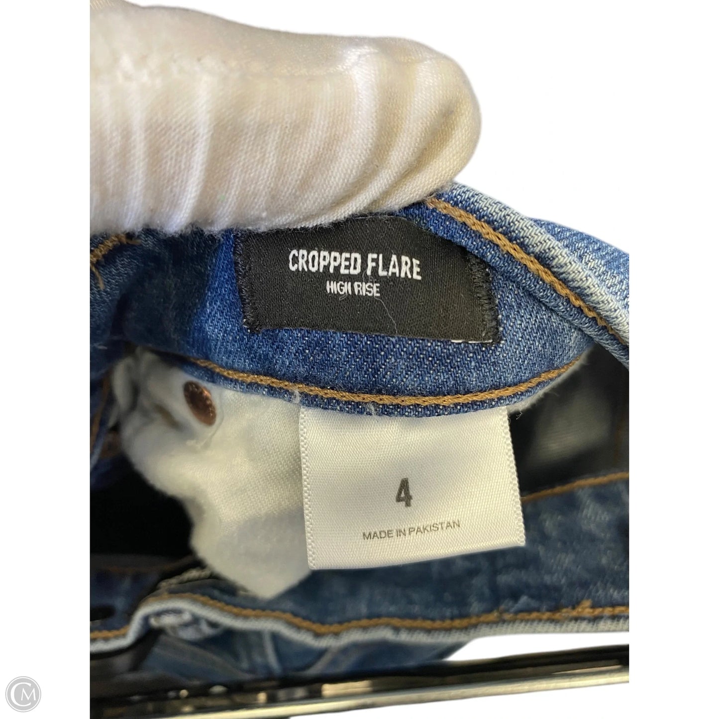 Jeans Flared By Express In Blue Denim, Size: 4