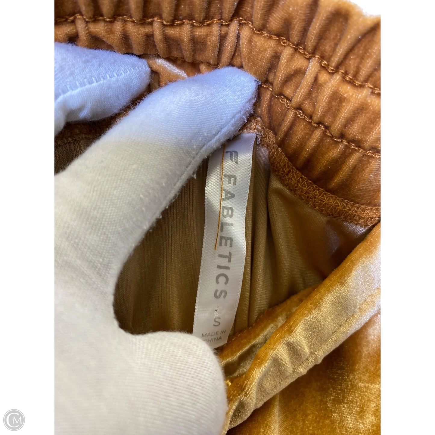 Athletic Pants By Fabletics In Gold, Size: S