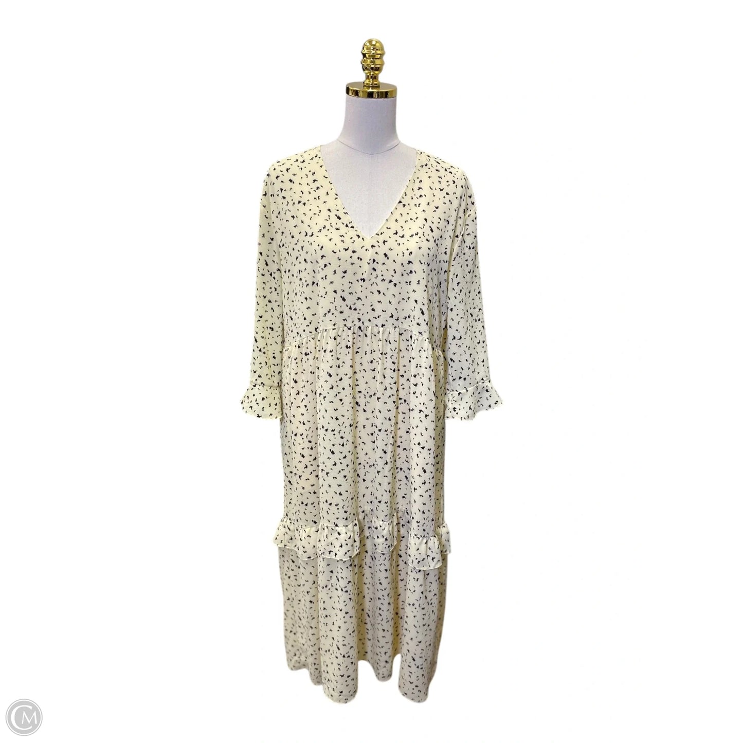 Dress Casual Maxi By Clothes Mentor In Black & Yellow, Size: Xs