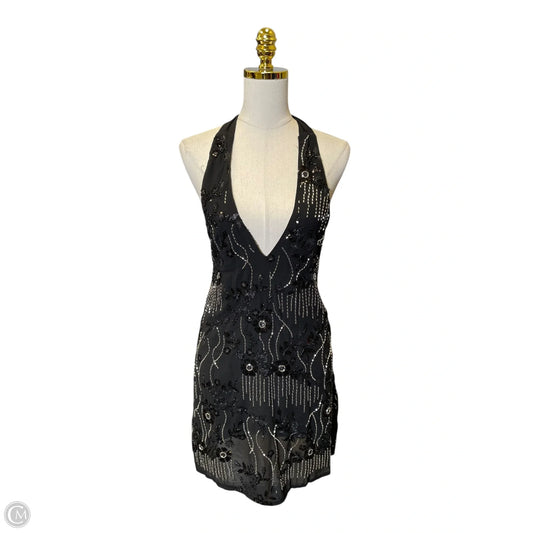 Dress Casual Midi By 12th Tribe In Black & Silver, Size: Xs