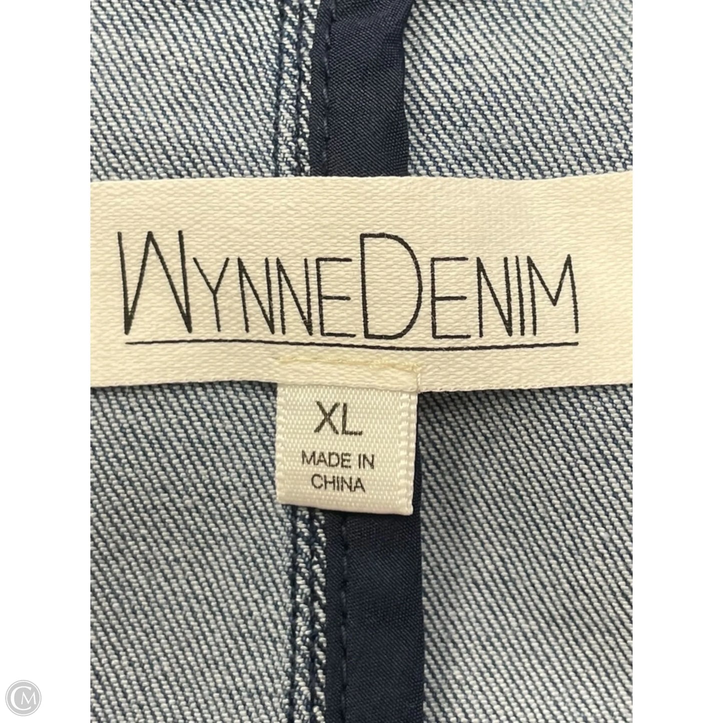 Blazer By Clothes Mentor In Blue Denim, Size: Xl