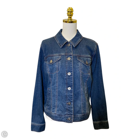 Jacket Denim By Style And Co Collection Women In Blue Denim, Size: L