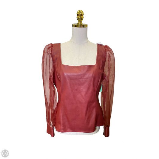 Top Long Sleeve By Marc New York In Maroon, Size: L