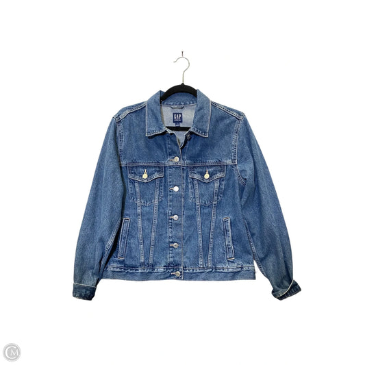 Jacket Denim By Gap In Blue Denim, Size: L