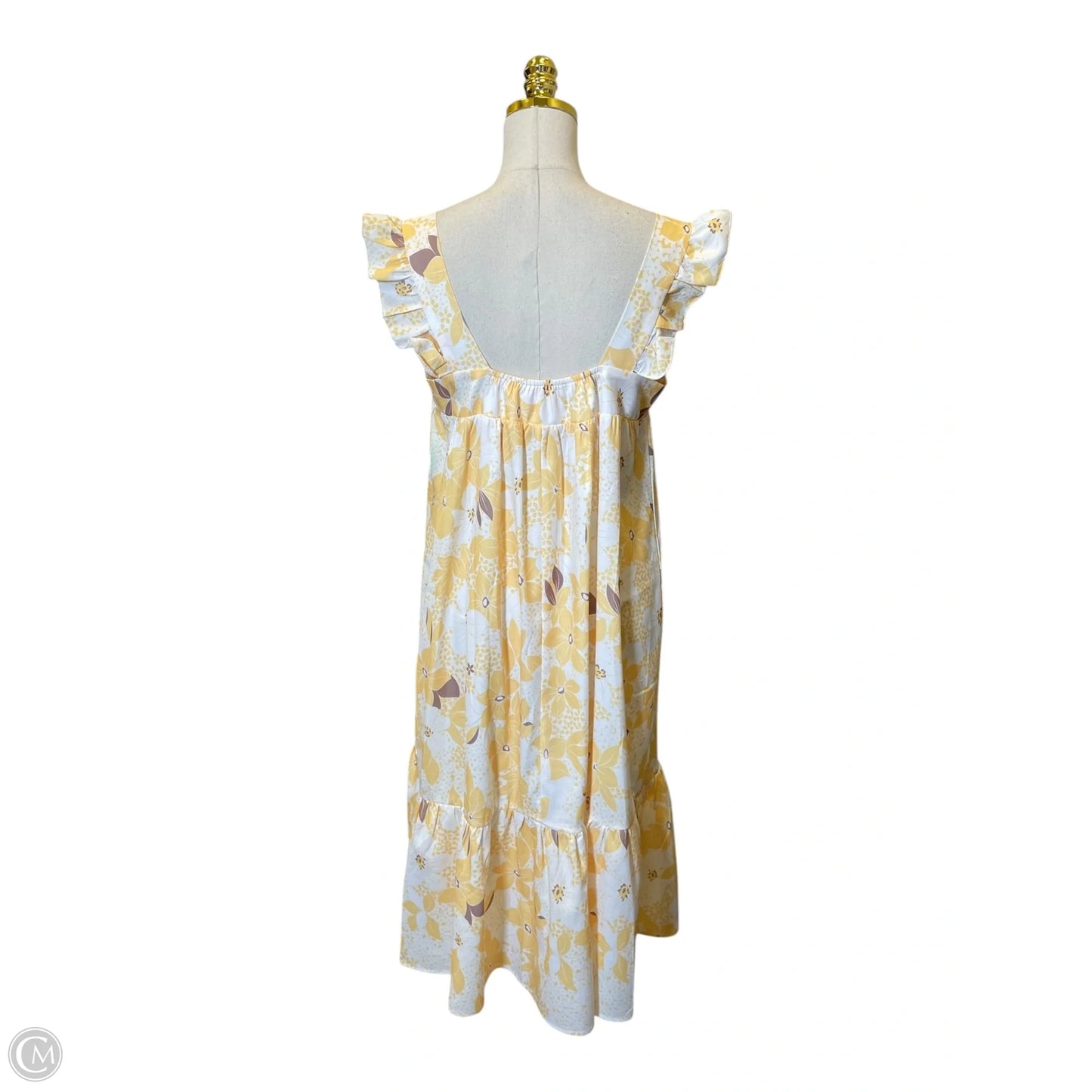 Dress Casual Midi By Clothes Mentor In Floral Print, Size: L
