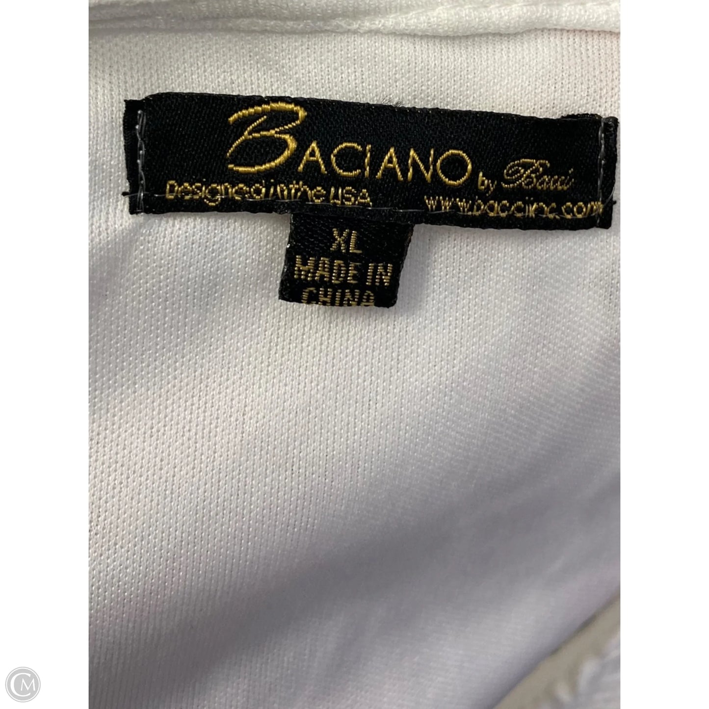 Top Long Sleeve By Baciano In White, Size: Xl
