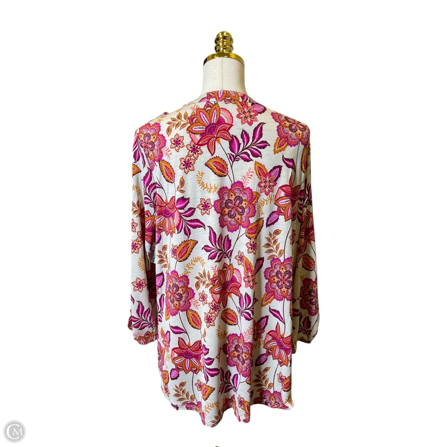Top Long Sleeve By Dear Scarlett In Floral Print, Size: L