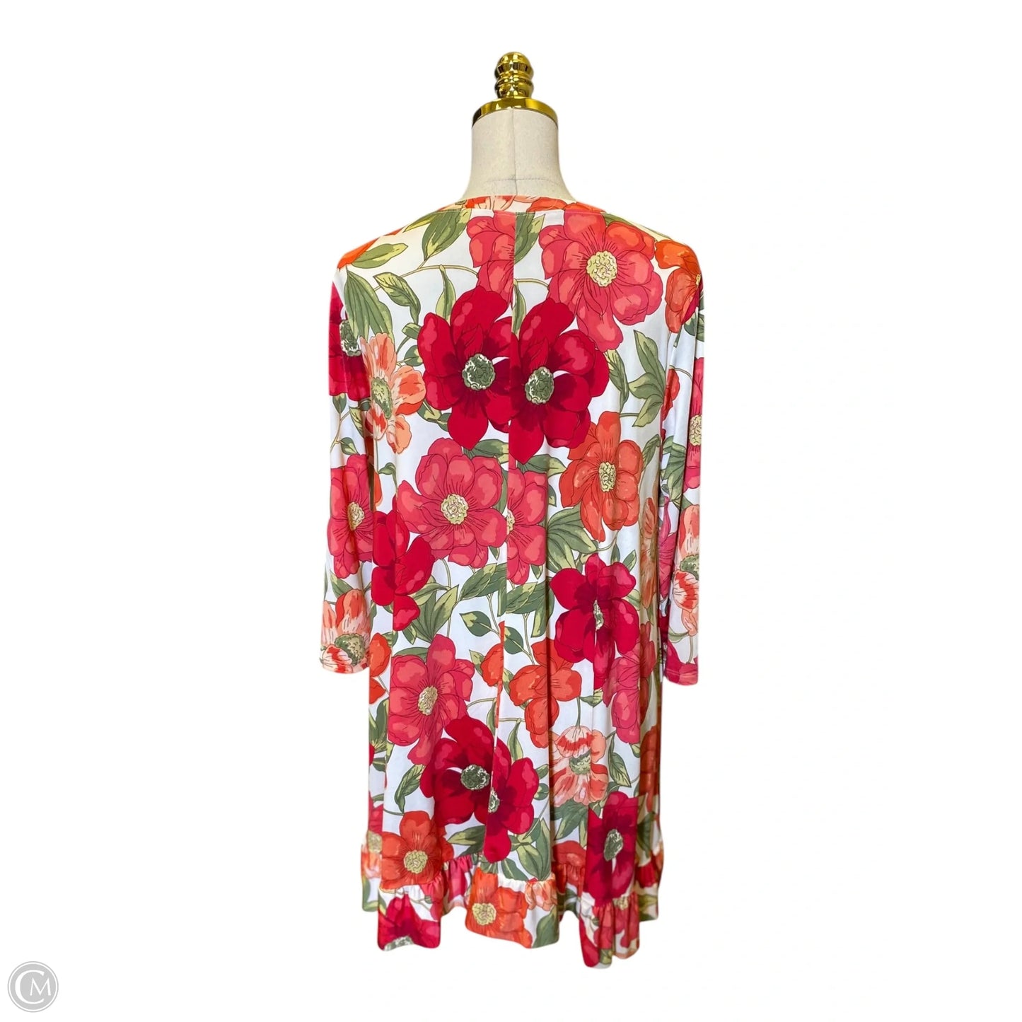 Top Short Sleeve By Dear Scarlett In Floral Print, Size: Xl