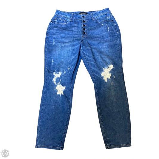 Jeans Boyfriend By Judy Blue In Blue Denim, Size: 16