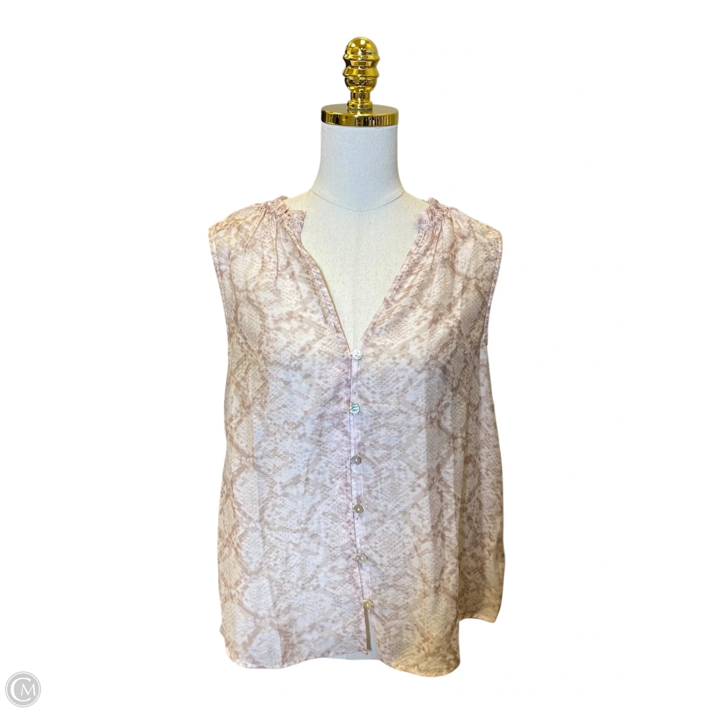 Top Sleeveless By Cloth & Stone In Snakeskin Print, Size: M