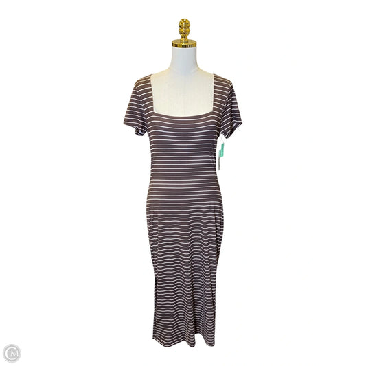 Dress Casual Maxi By Faded Rose In Brown & White, Size: Xl