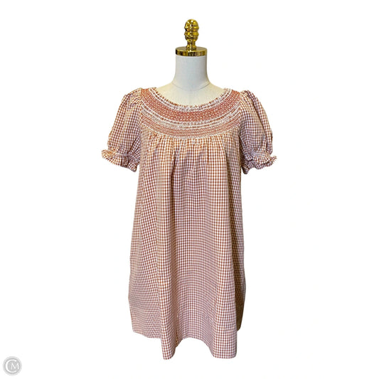 Dress Casual Midi By J.marie In Orange & White, Size: S