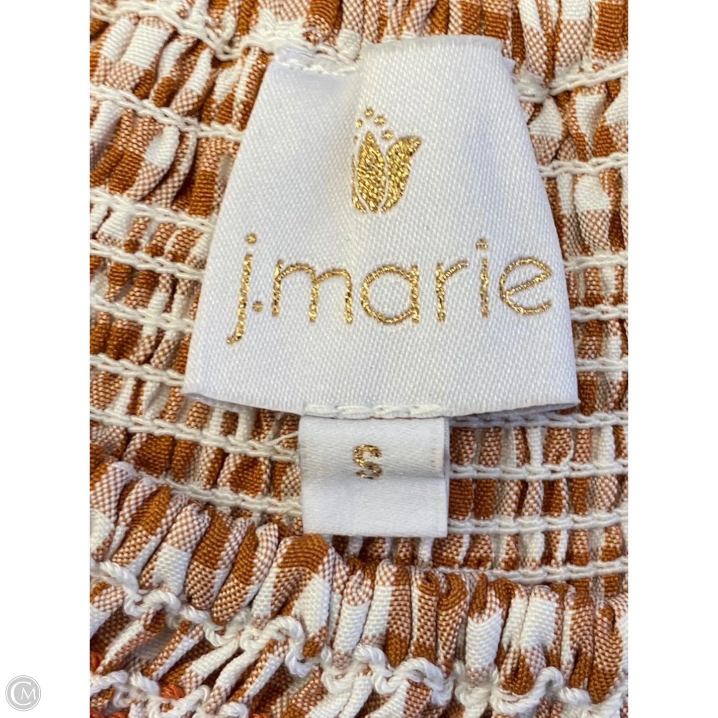 Dress Casual Midi By J.marie In Orange & White, Size: S