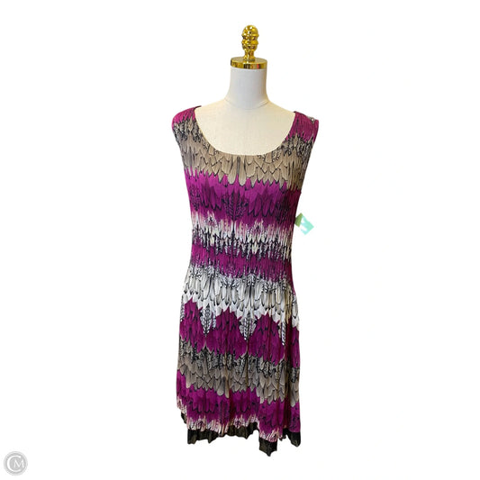 Dress Casual Midi By Clothes Mentor In Multi-colored, Size: L