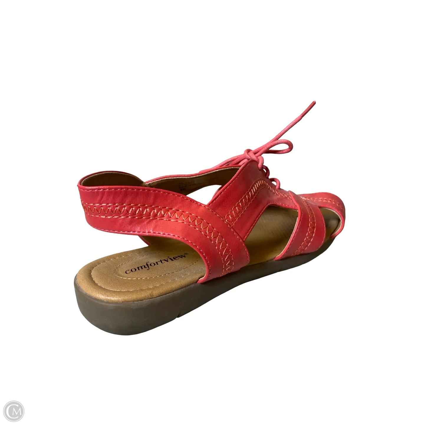 Sandals Flats By Comfortview In Pink, Size: 9W