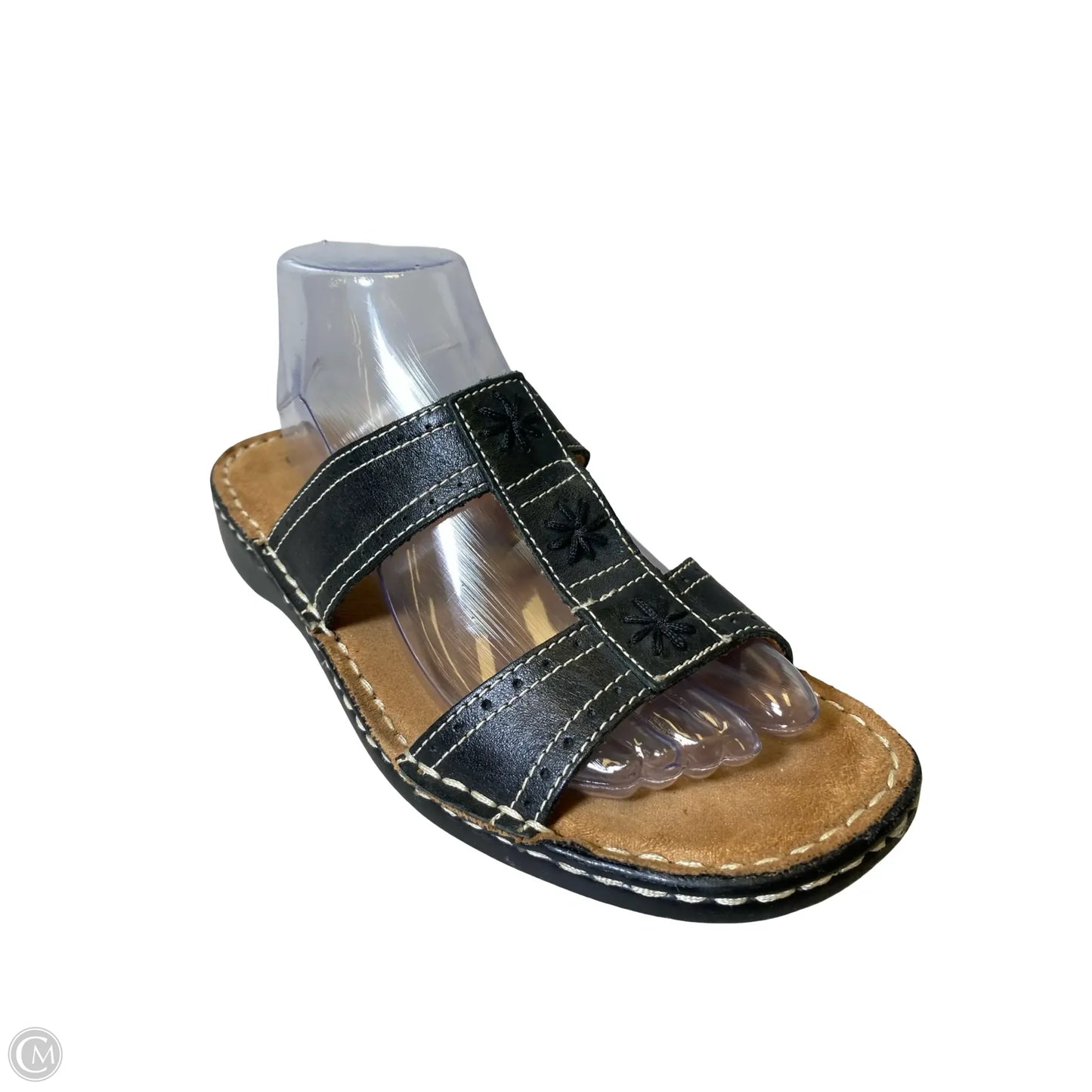 Sandals Flats By Clothes Mentor In Black, Size: 9