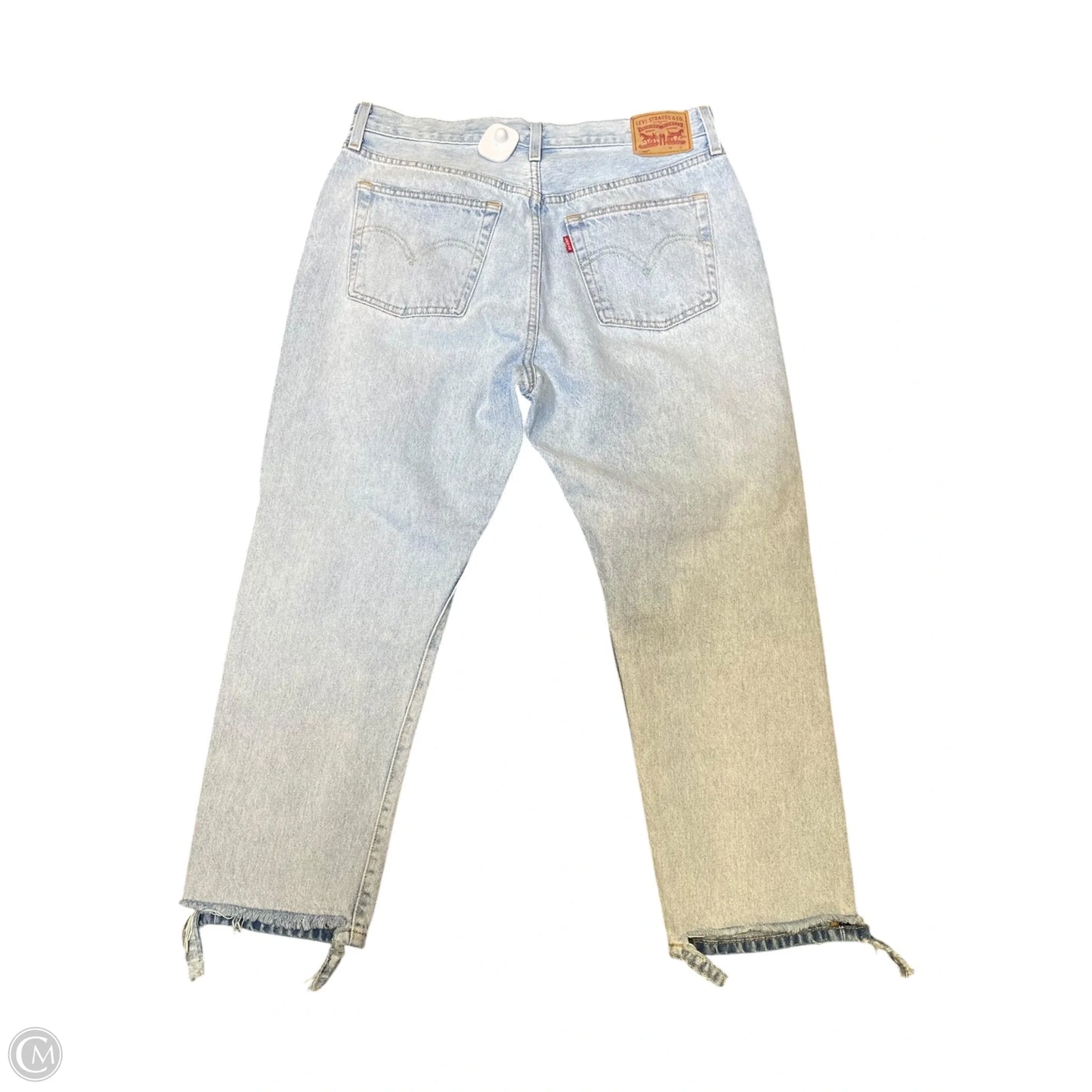 Jeans Straight By Levis In Blue Denim, Size: 14