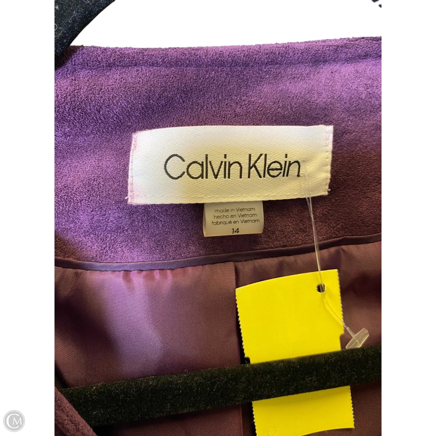 Jacket Moto By Calvin Klein In Purple, Size: 14