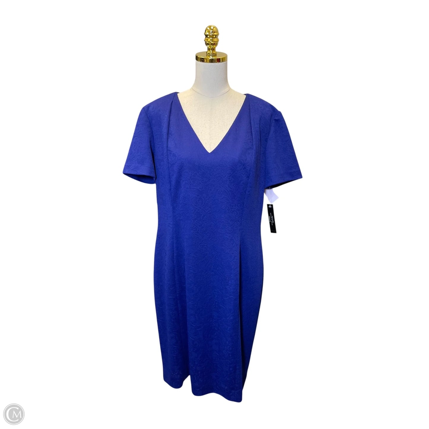 Dress Casual Midi By Tahari In Blue, Size: 14