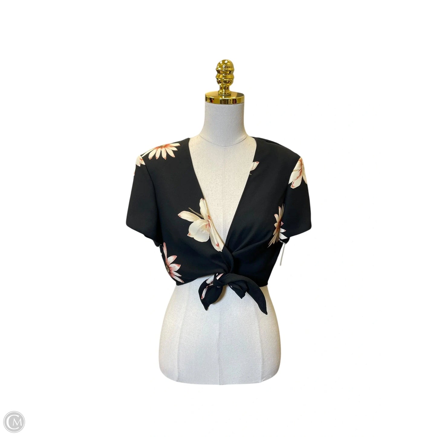 Cardigan By Sl Fashions In Floral Print, Size: 14
