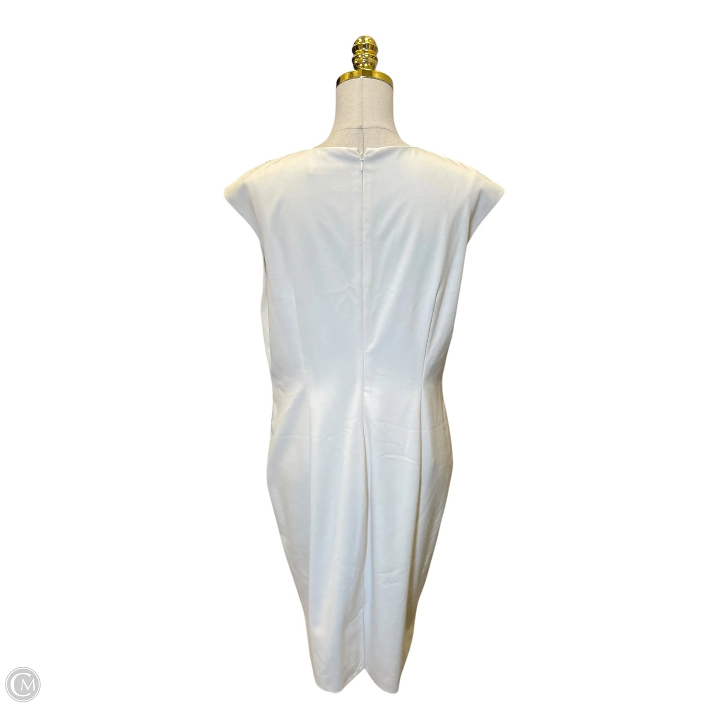 Dress Casual Midi By Calvin Klein In Cream, Size: 14