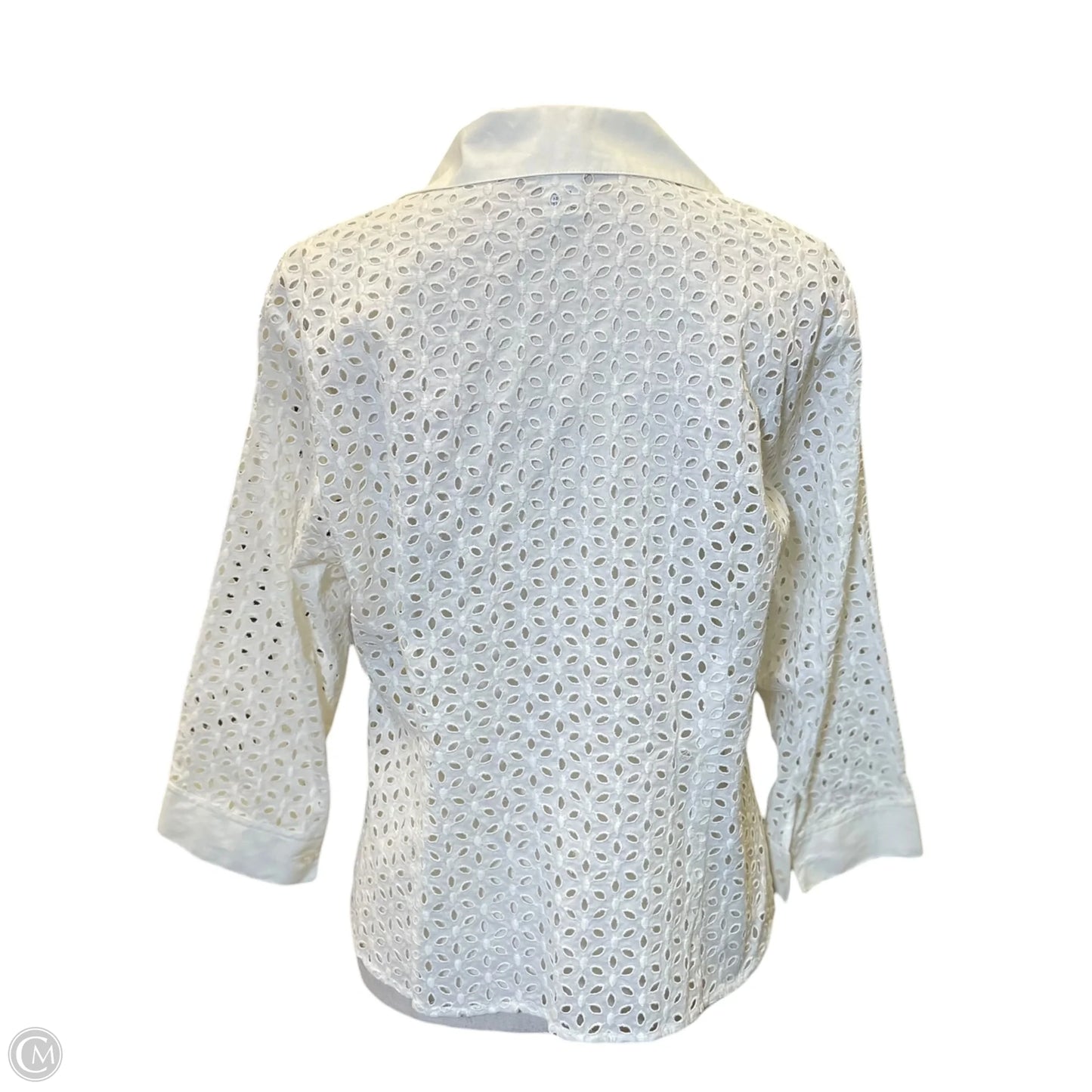 Top Long Sleeve By Clothes Mentor In Cream, Size: 14