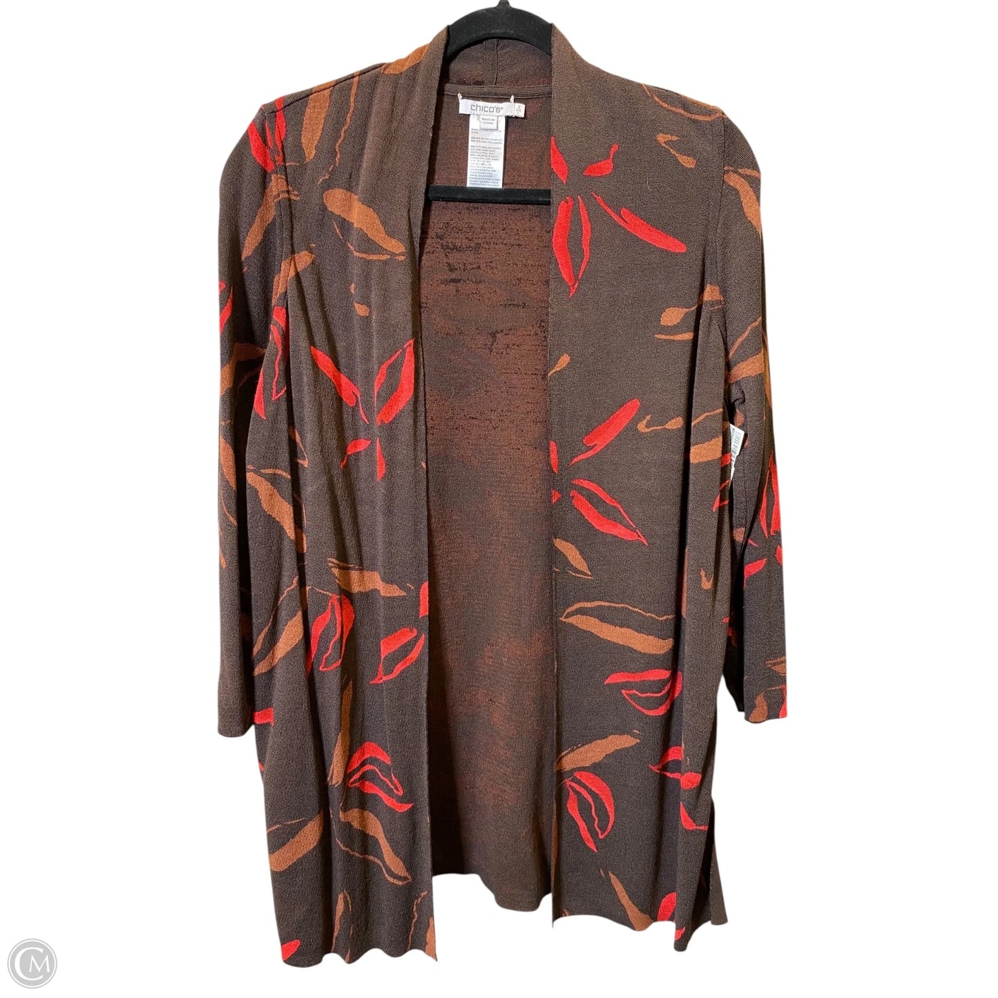 Sweater Cardigan By Chicos In Multi-colored, Size: L