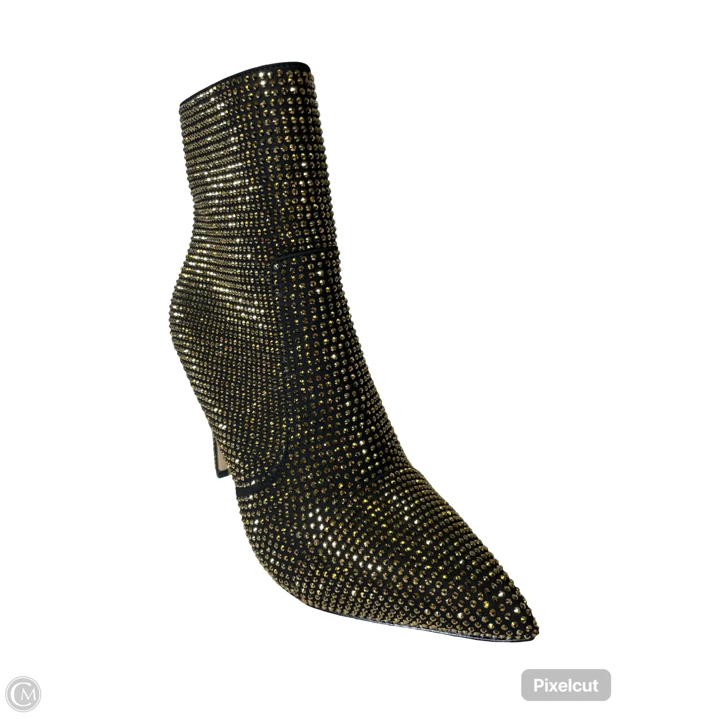 Shoes Designer By Michael Kors In Black & Gold, Size: 10