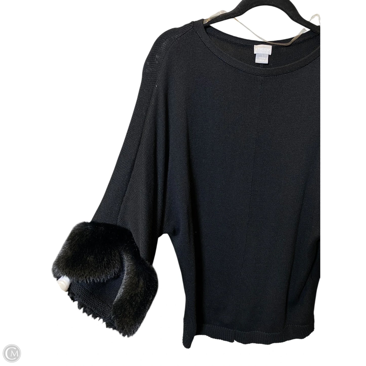 Sweater By Chicos In Black, Size: M