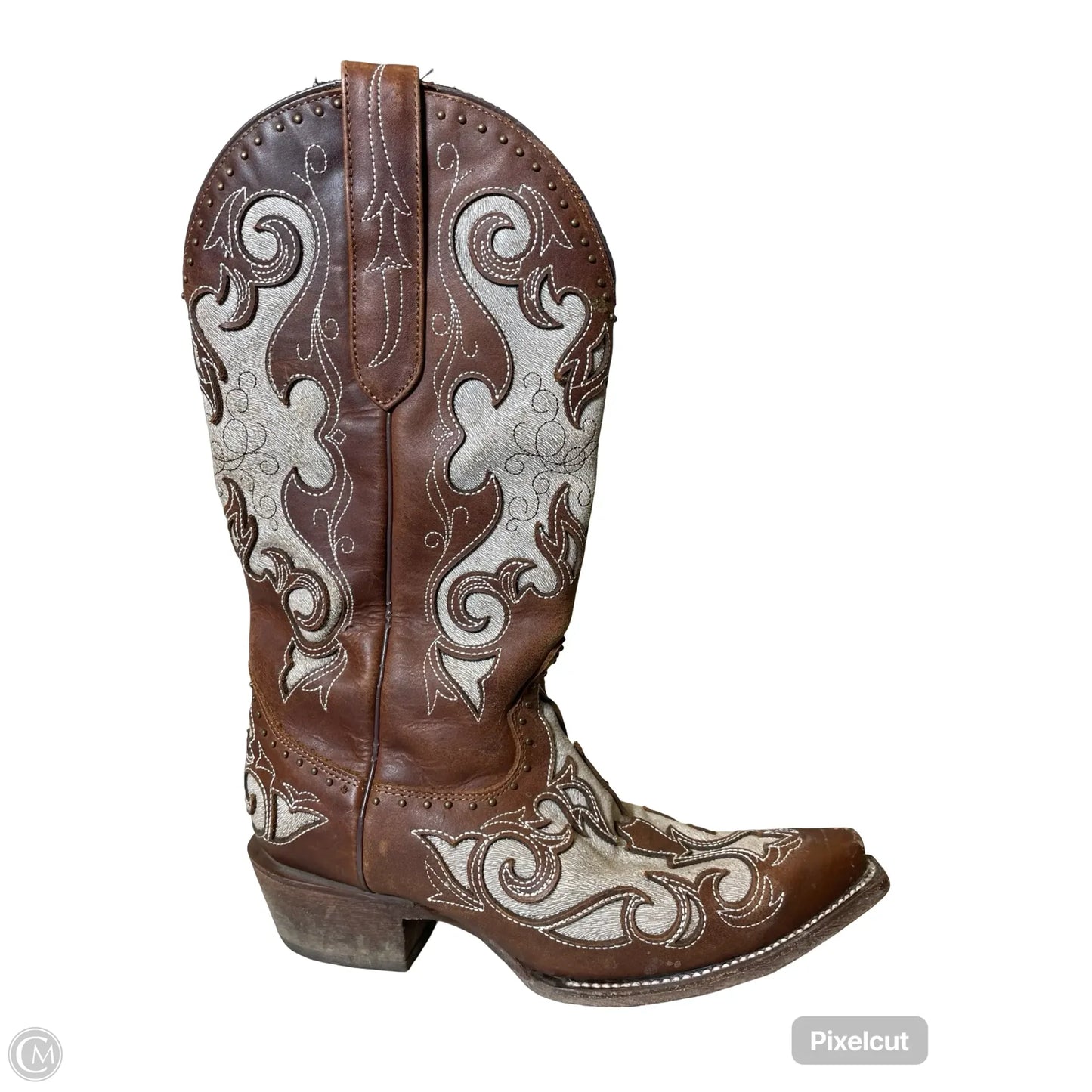 Boots Western By Clothes Mentor In Brown & Tan, Size: 8