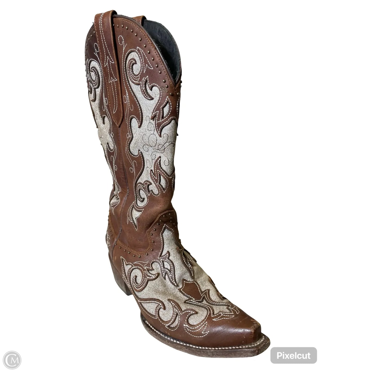 Boots Western By Clothes Mentor In Brown & Tan, Size: 8