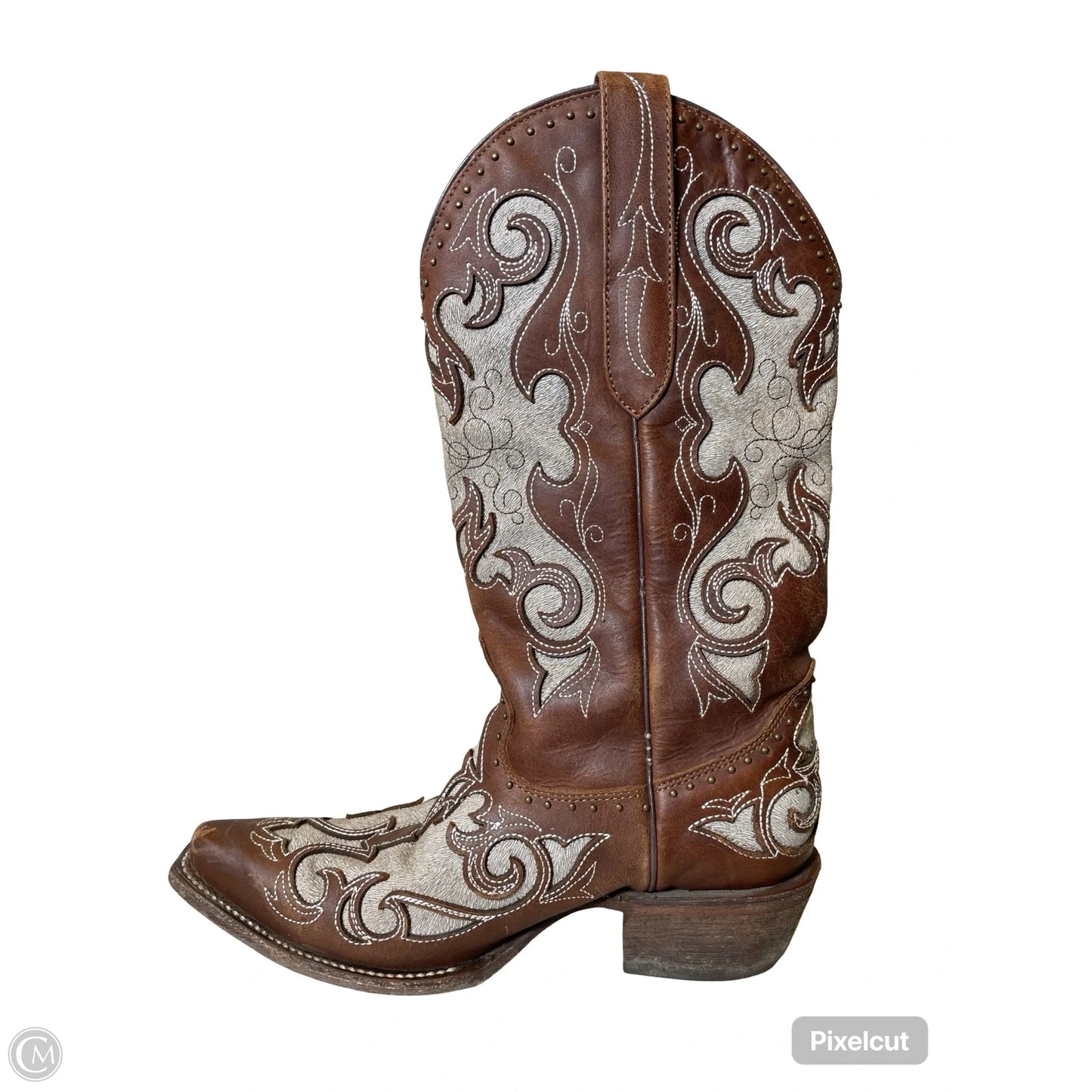 Boots Western By Clothes Mentor In Brown & Tan, Size: 8