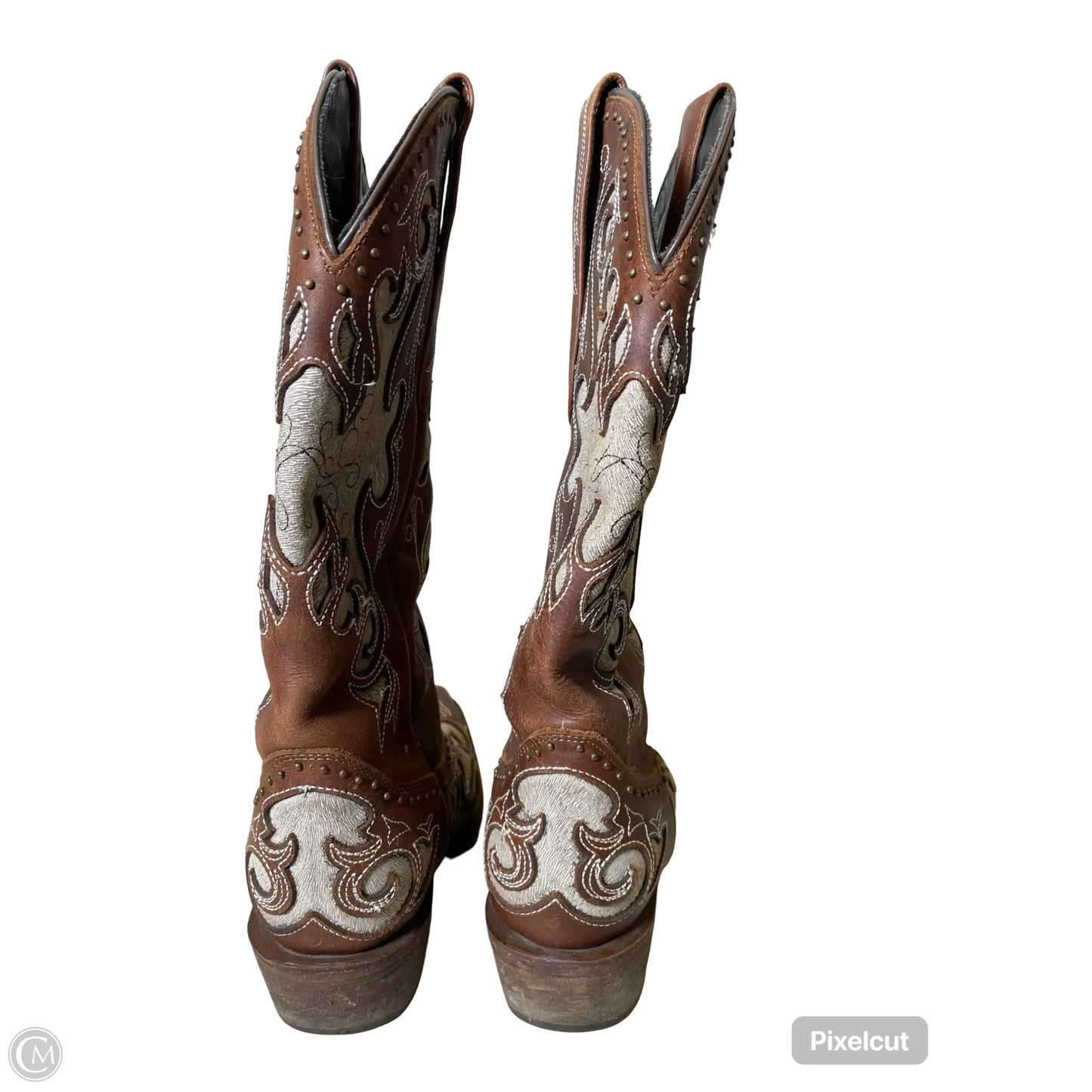 Boots Western By Clothes Mentor In Brown & Tan, Size: 8