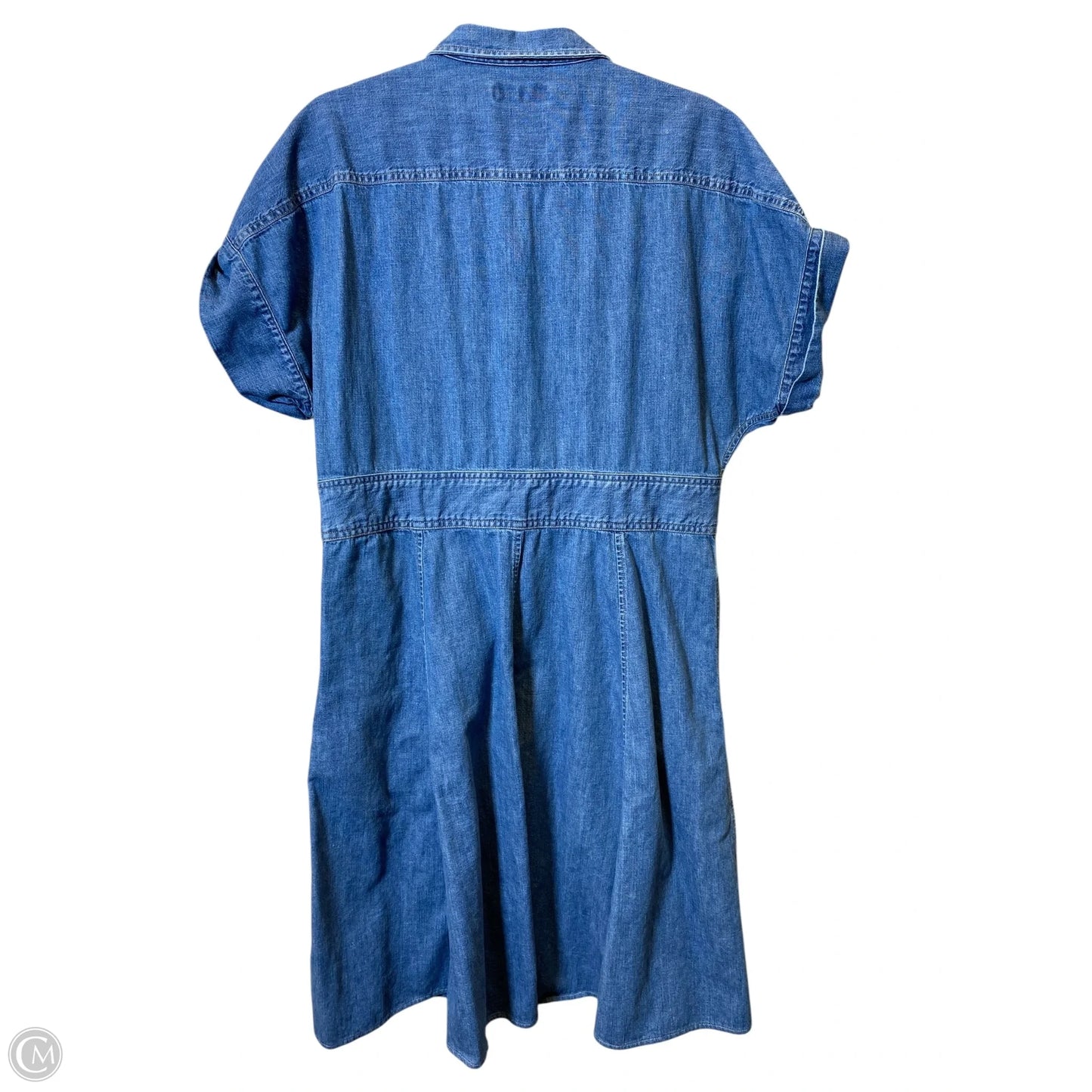 Dress Casual Midi By Lauren By Ralph Lauren In Blue Denim, Size: 16