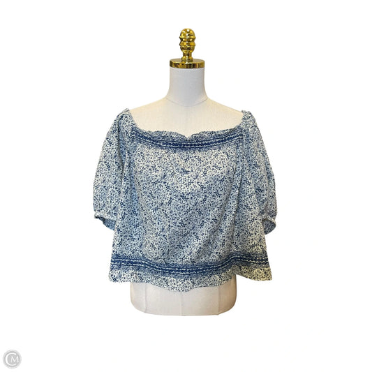 Top Short Sleeve By Madewell In Floral Print, Size: 3x