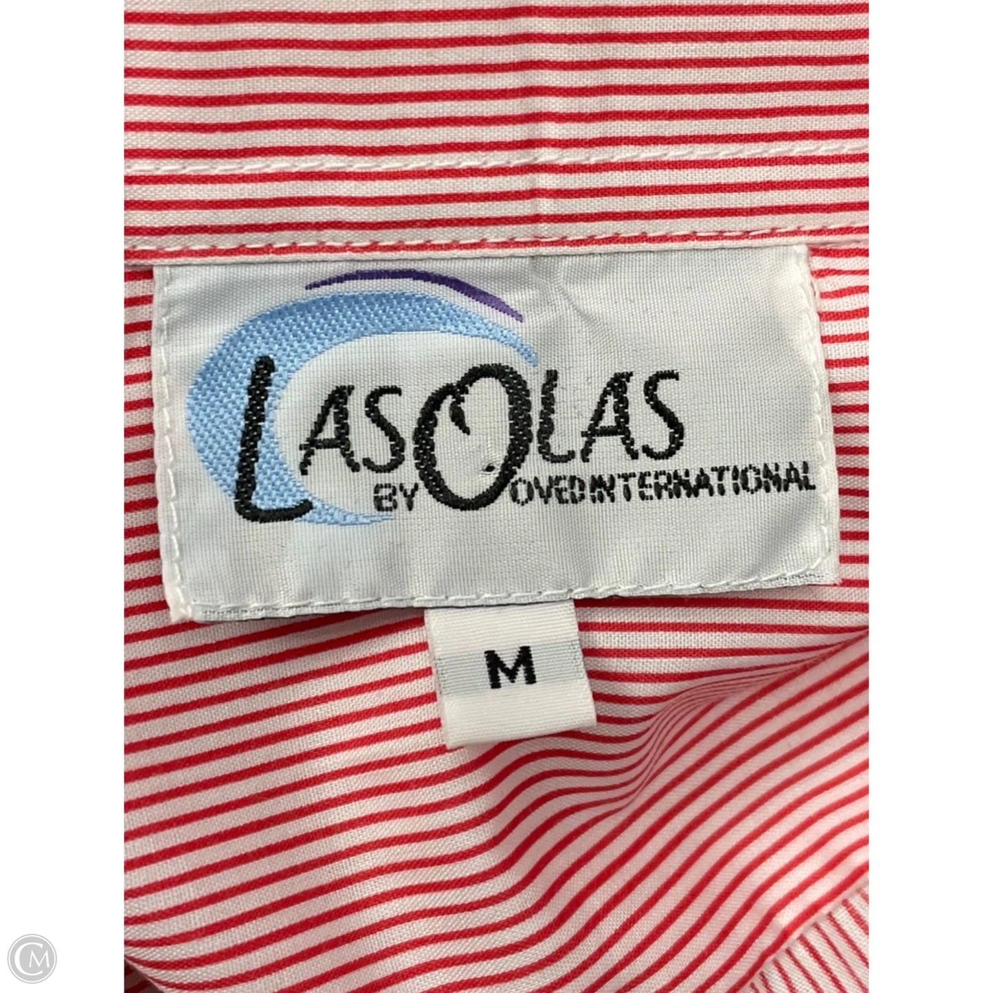 Top Long Sleeve By Clothes Mentor In Red & White, Size: M