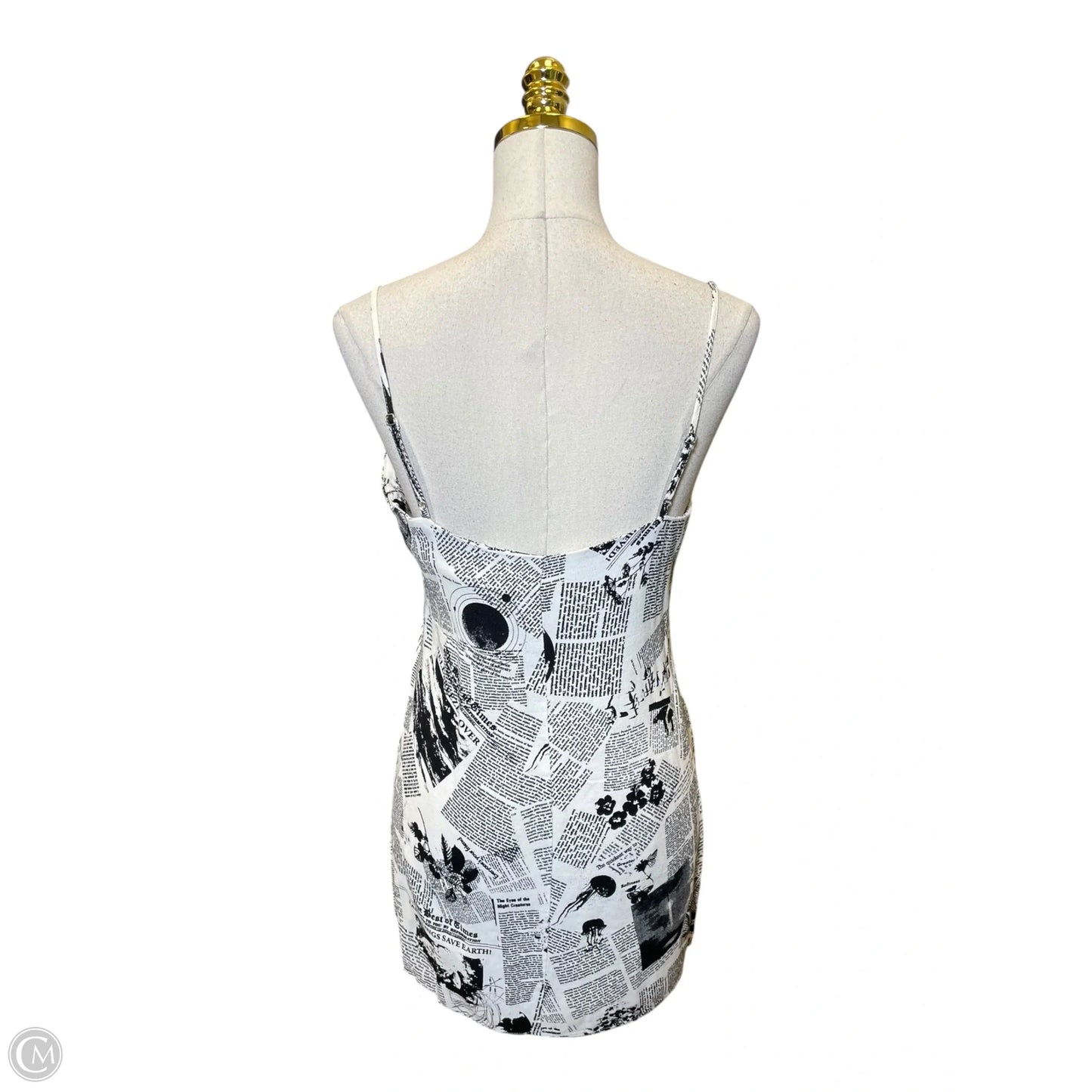 Dress Casual Midi By Reformation In Black & White, Size: S