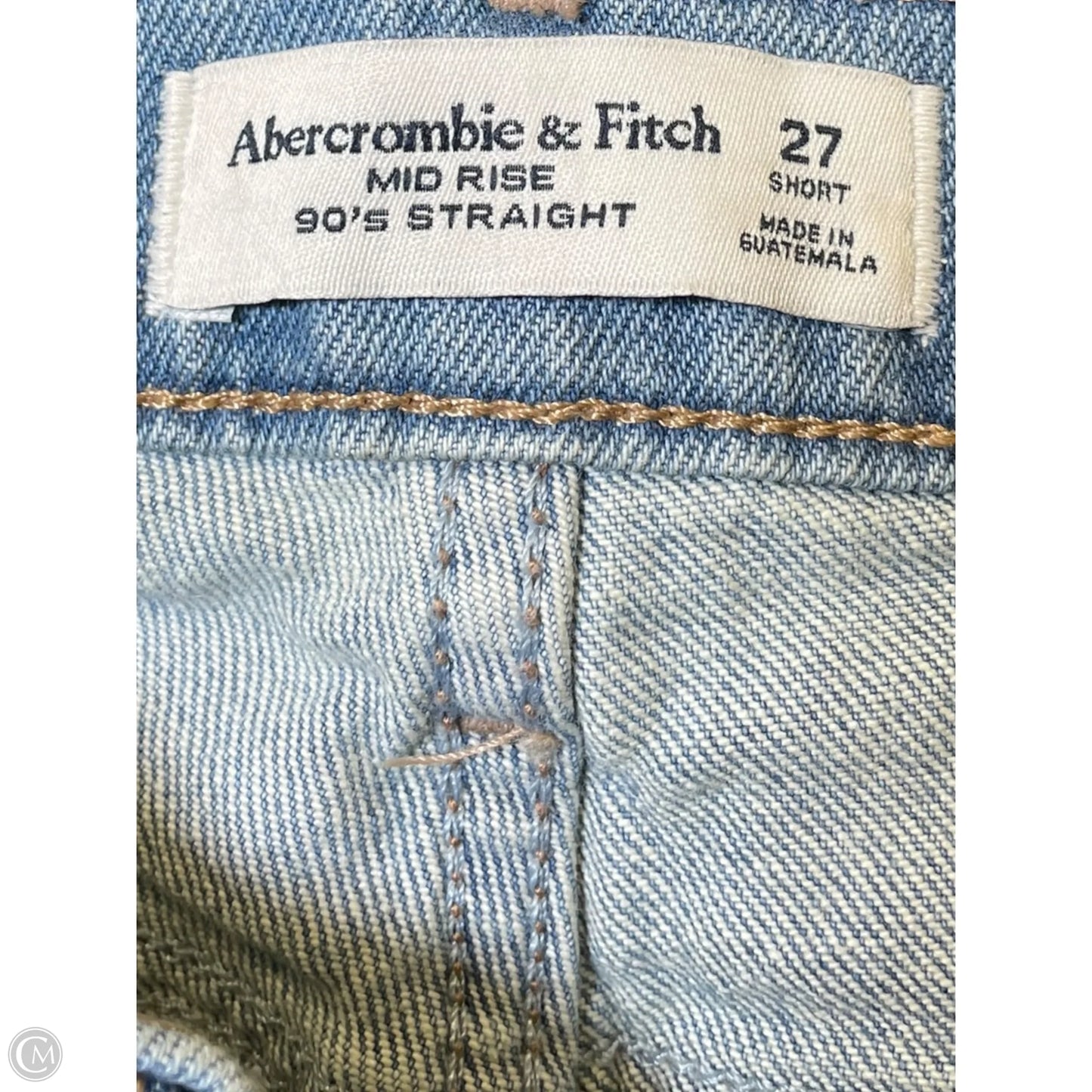Jeans Straight By Abercrombie And Fitch In Blue Denim, Size: 4