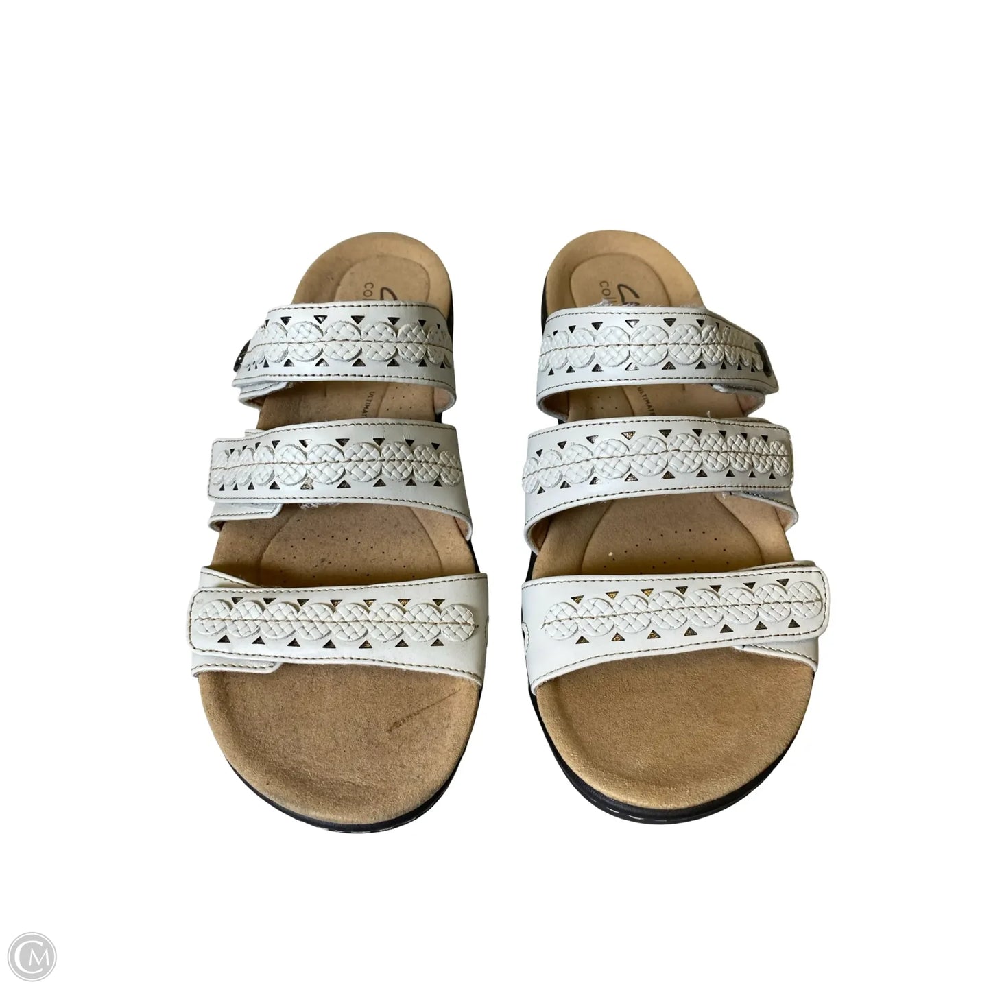 Sandals Flats By Clarks In Cream, Size: 9.5