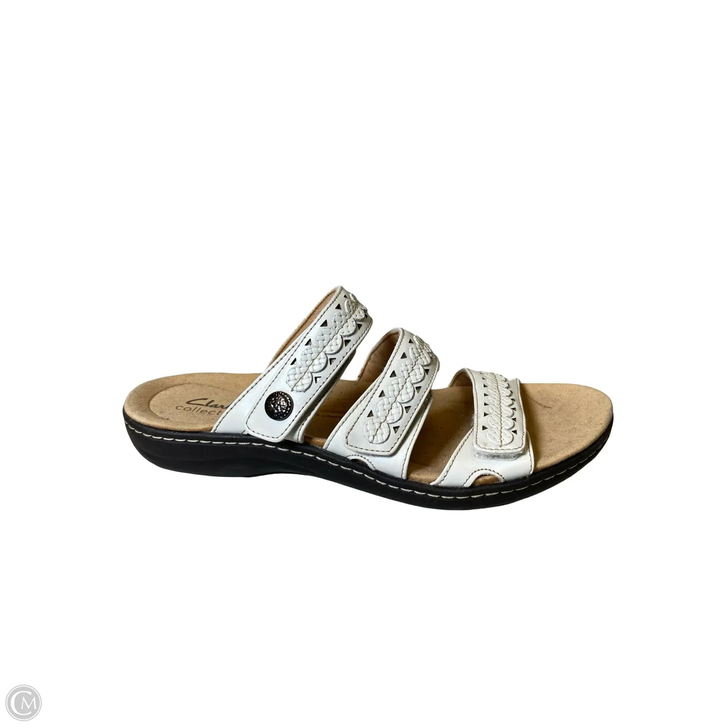 Sandals Flats By Clarks In Cream, Size: 9.5